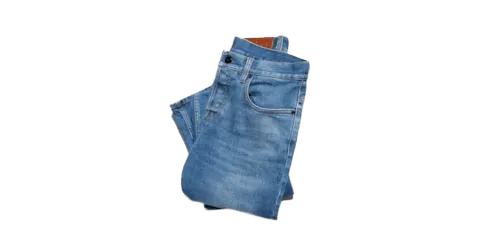 Flared stretch cotton denim pants