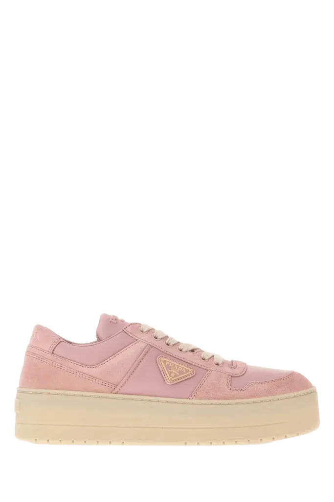 Prada Downtown Bold Sneakers — Pink
