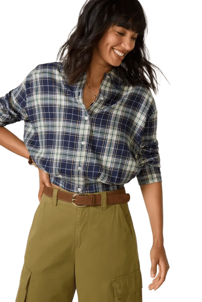 Taya Plaid Bubble Shirt