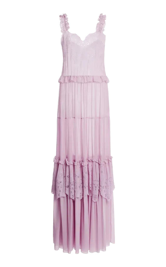 Tiered Silk-Georgette Maxi Dress