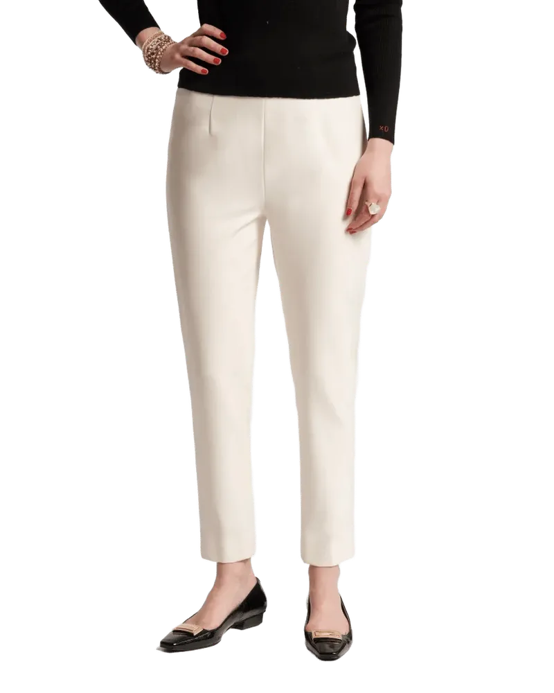 Lucy Japanese Stretch Cigarette Pant - Oyster