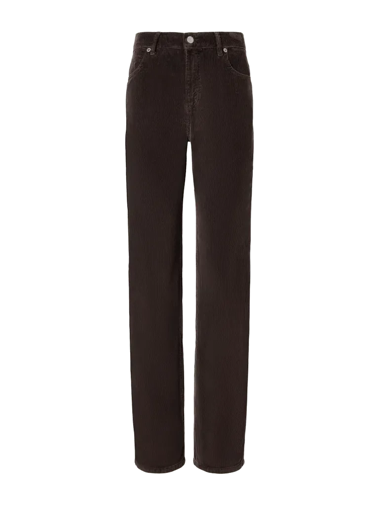 Weekender organic cotton-corduroy mid-rise wide-leg jeans
