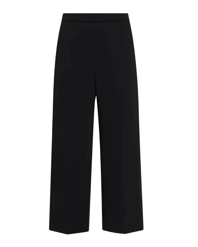 Cropped Wide-Leg Pull-On Pants