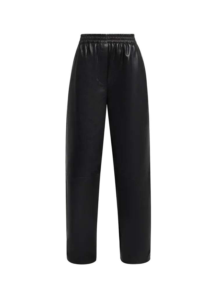 Corrine Leather Pull-On Pants
