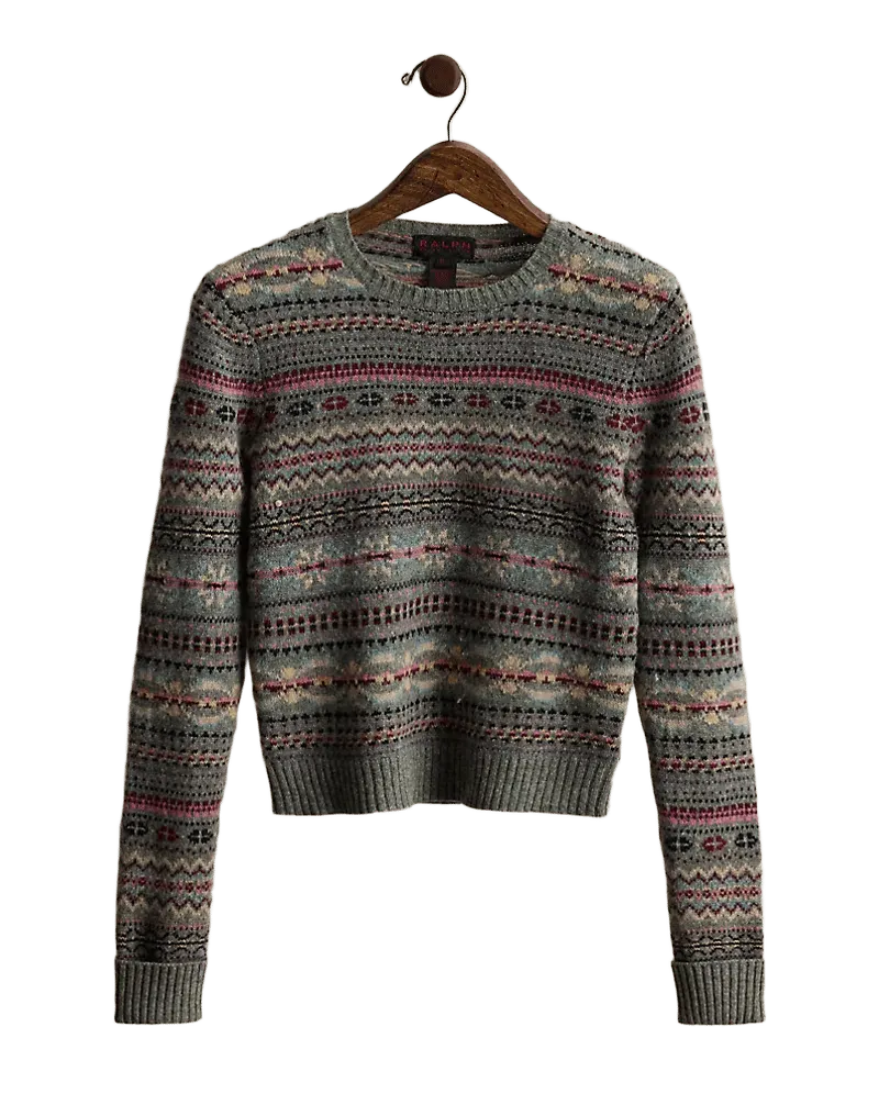 c. 1996 Fair Isle Wool Sweater - Size M