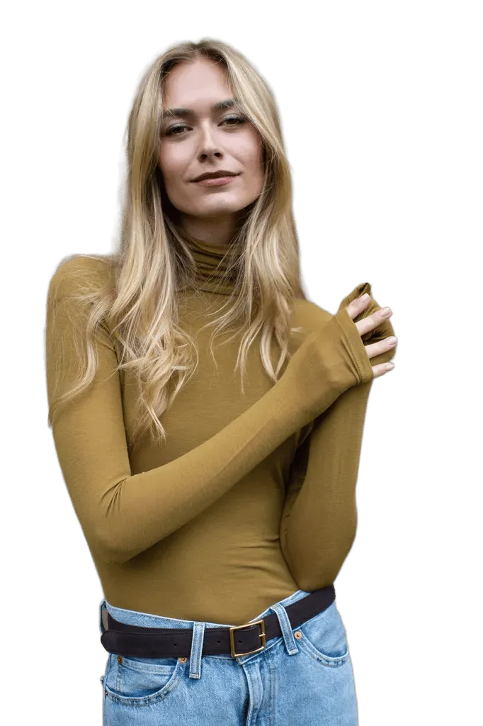 Layering Turtleneck - Chartreuse
