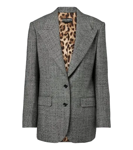 Virgin wool tweed blazer