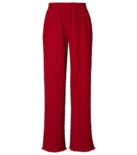 Mika seersucker wide-leg pants