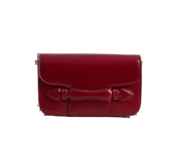 Romy Clutch in Oxblood