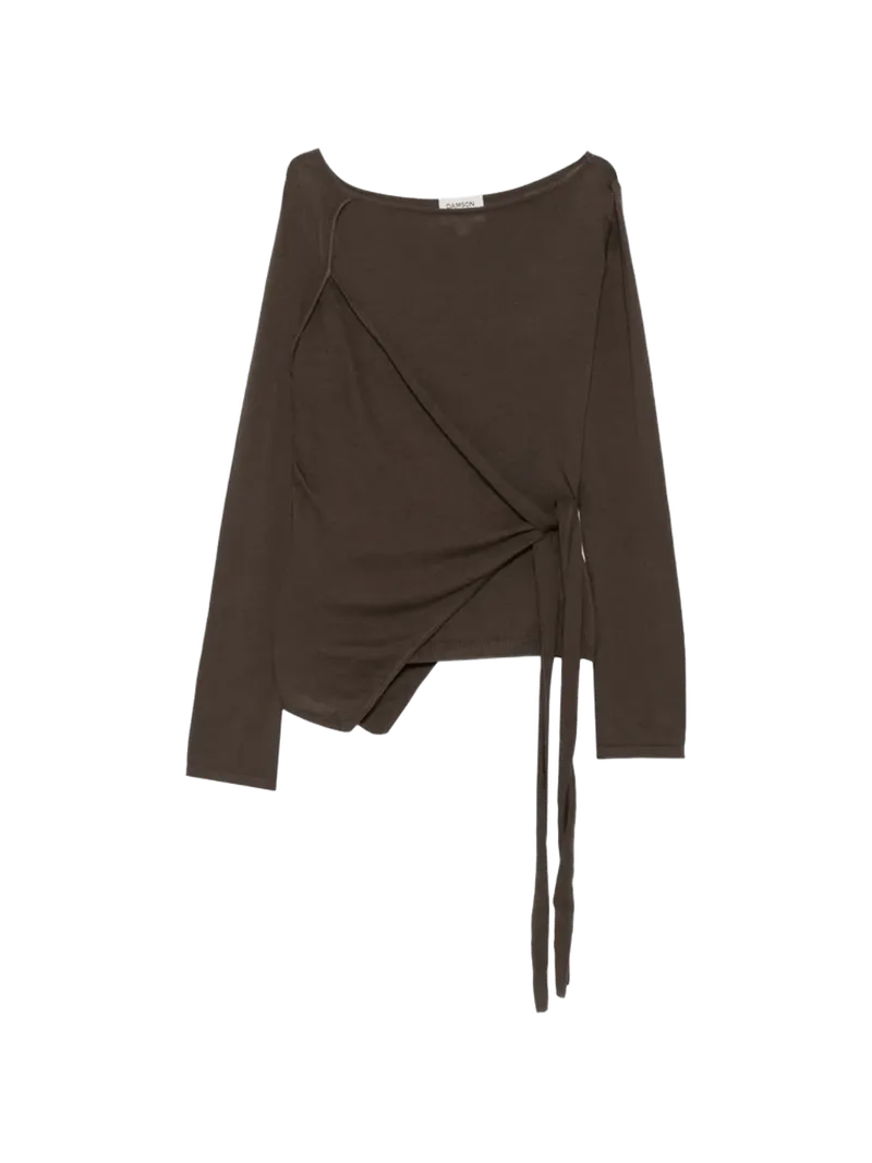 Hannie wrap-style sweater