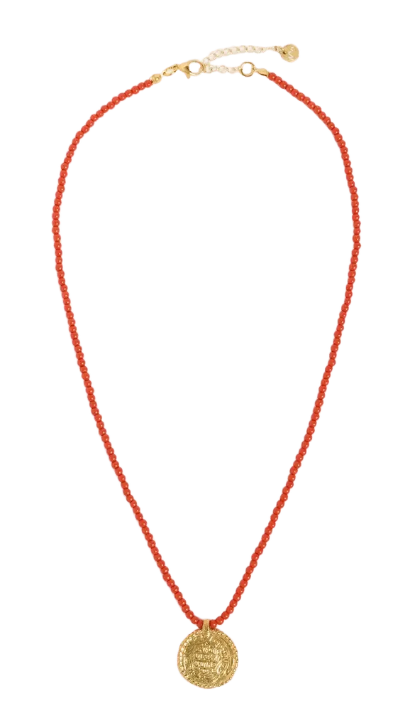 Beaded Coin Necklace