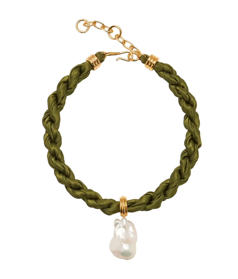 Woven Collar in Olive Branch