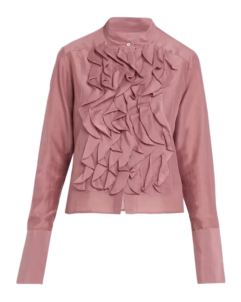 Patti Ruffle Cotton-Silk Blouse