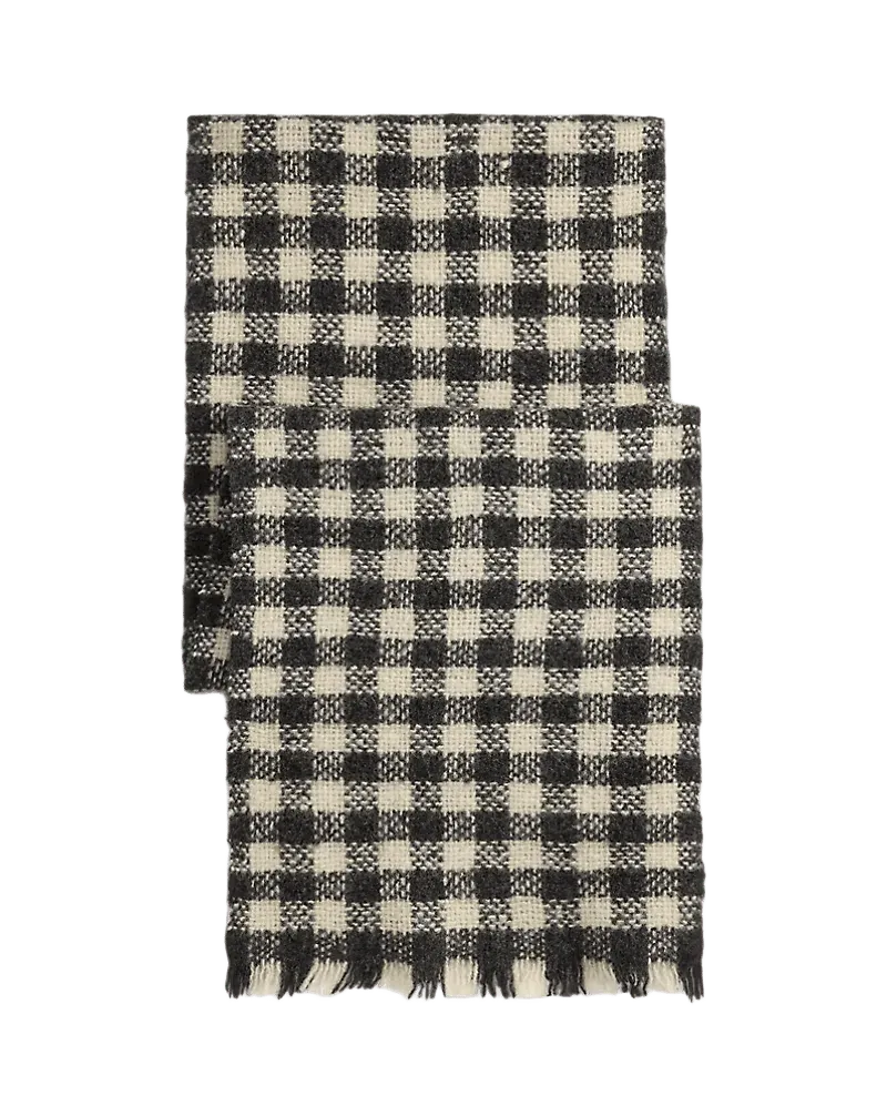 Checked Wool Scarf