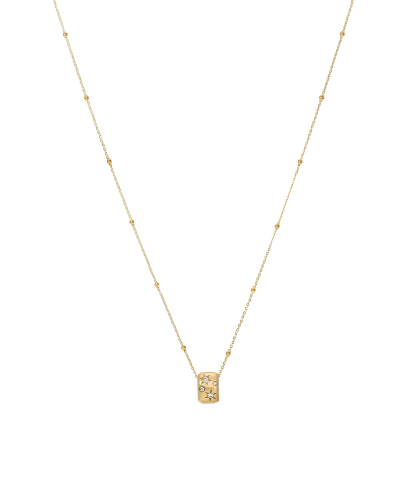 Celestial Diamond Mini Bead Necklace