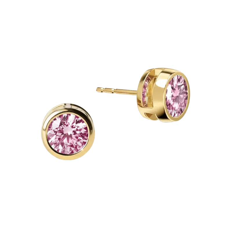 Jamestown Pink Sapphire Stud Earrings