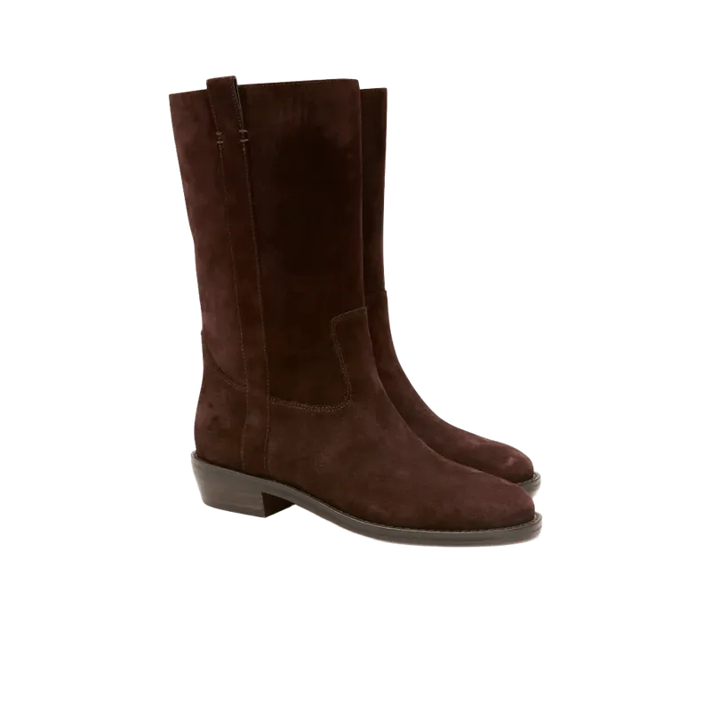 Midcalf riding boots in suede