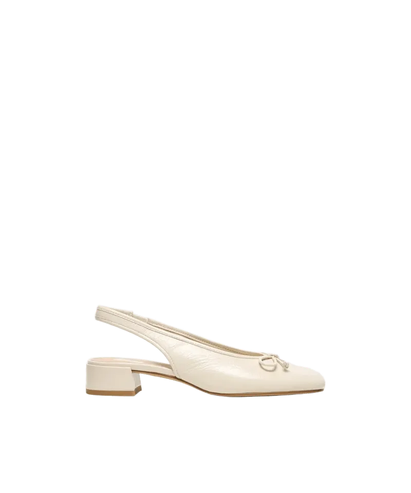 Marien Mid Heels Ivory Leather