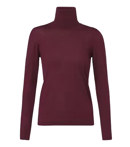Virgin wool turtleneck sweater