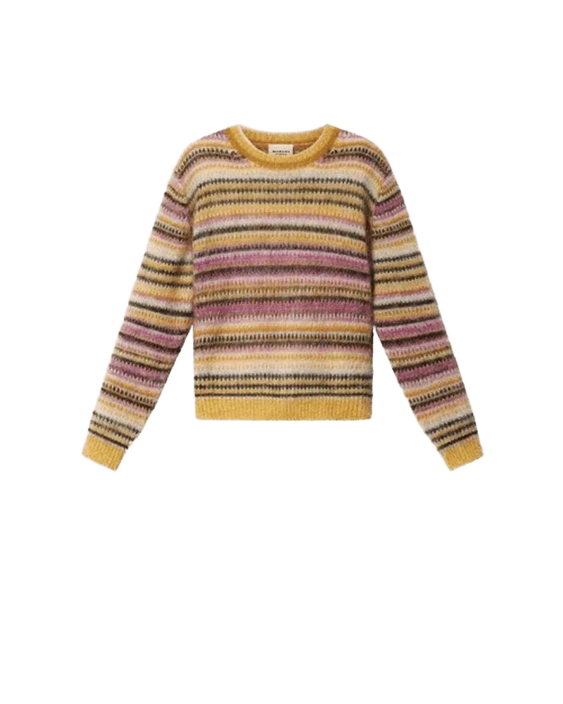 Marant Etoile Multi-Stripe Knit Sweater — Gold