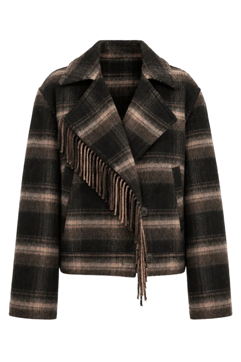 Black and Khaki Galeane Coat