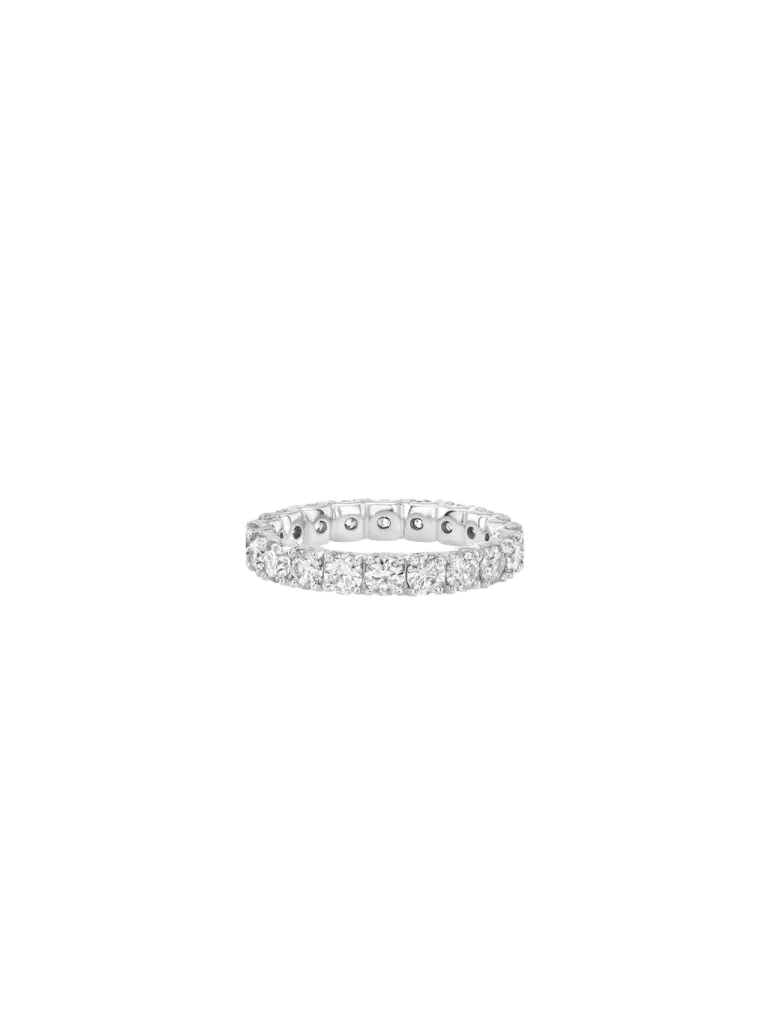 ROUND-CUT ETERNITY BAND IN MOISSANITE, STERLING SILVER