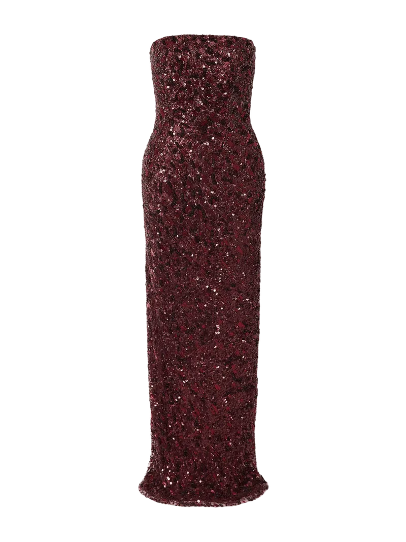 Sirocco sequined tulle gown
