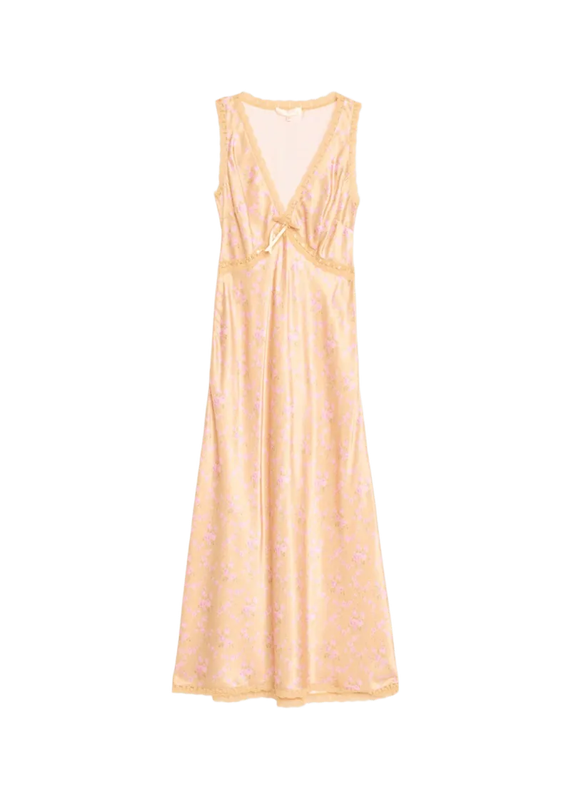 Nirelle Floral Satin Midi Dress
