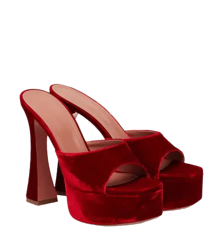Dalida velvet mules