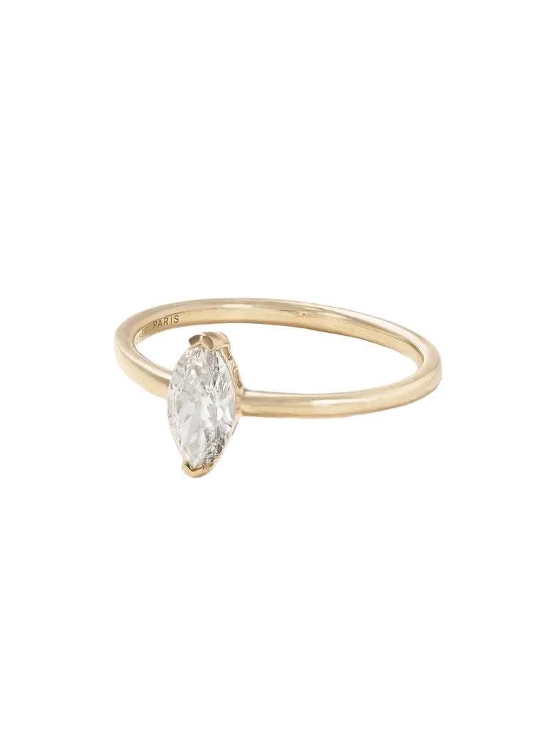 9-karat gold and diamond ring - gold - One Size