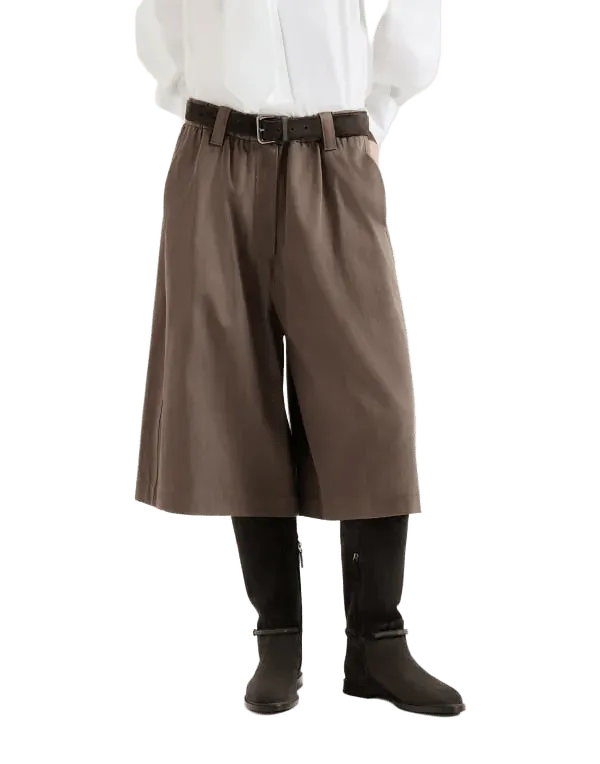 Gabardine long Bermuda shorts