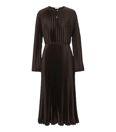 Pleated midi dress