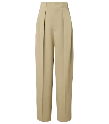 Pleated tapered pants