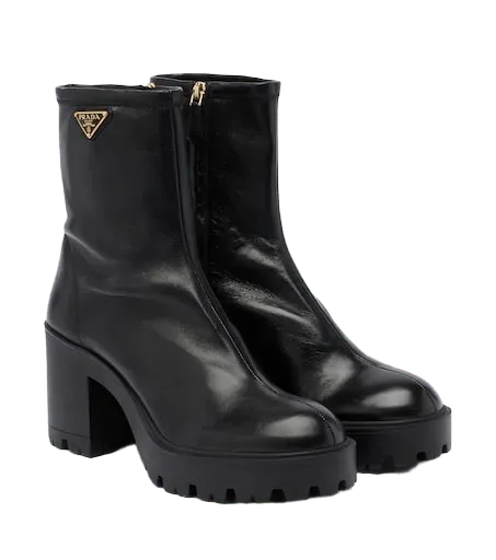Leather ankle boots