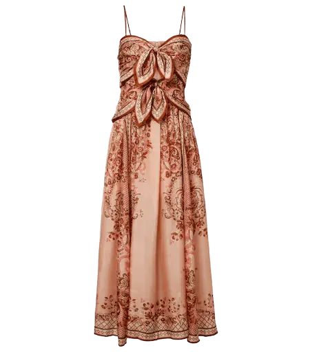 Aster floral silk maxi dress