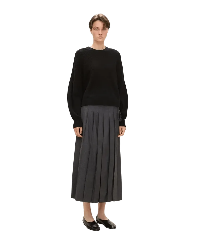 Textured Crewneck Sweater in Cashmere