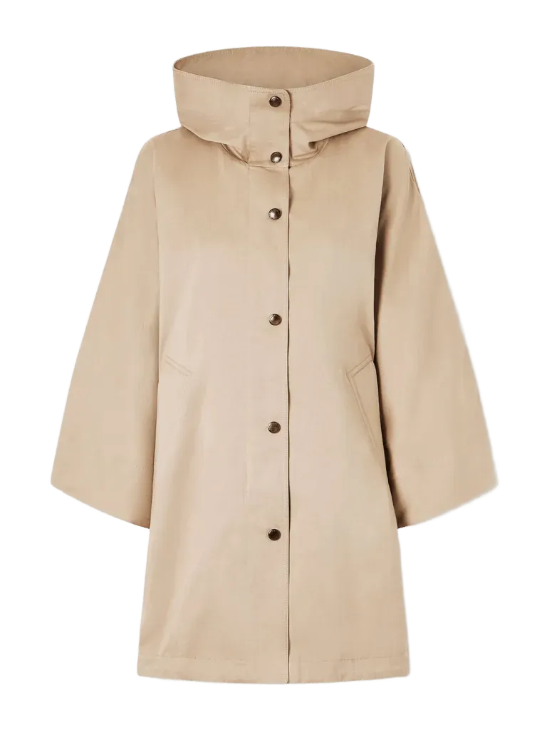 Cotton and linen-blend coat
