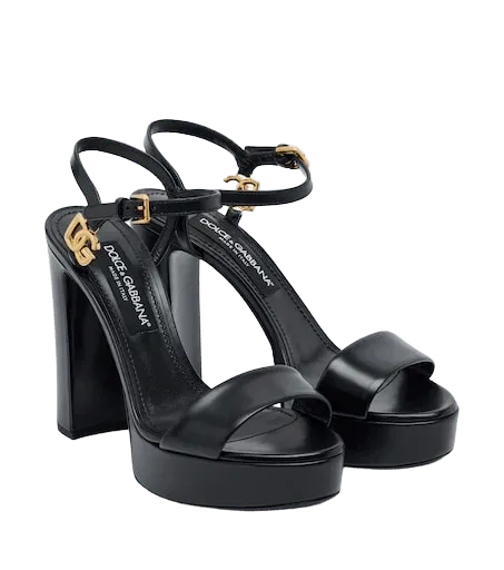 DG leather platform sandals