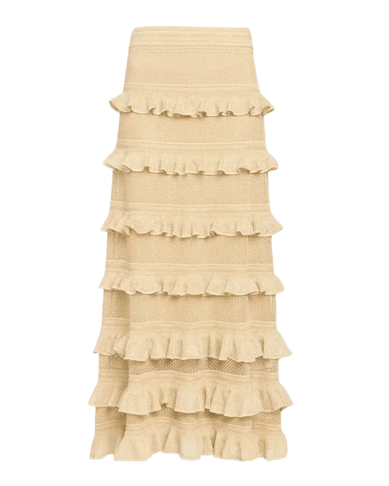 Clash Metallic Frill Skirt