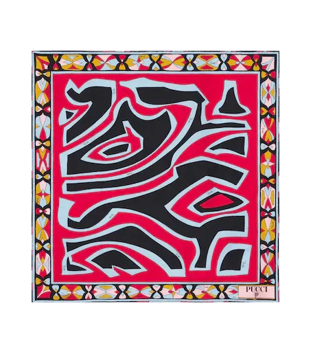 Labirinto silk twill scarf