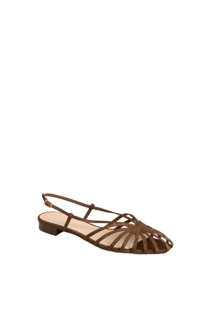 Chocolate Moire Devon Sandals