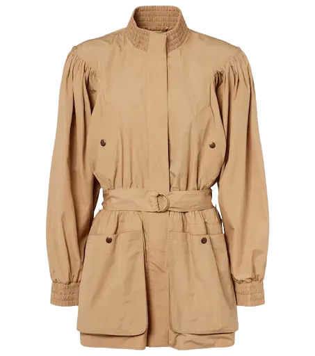 Cotton poplin trench coat