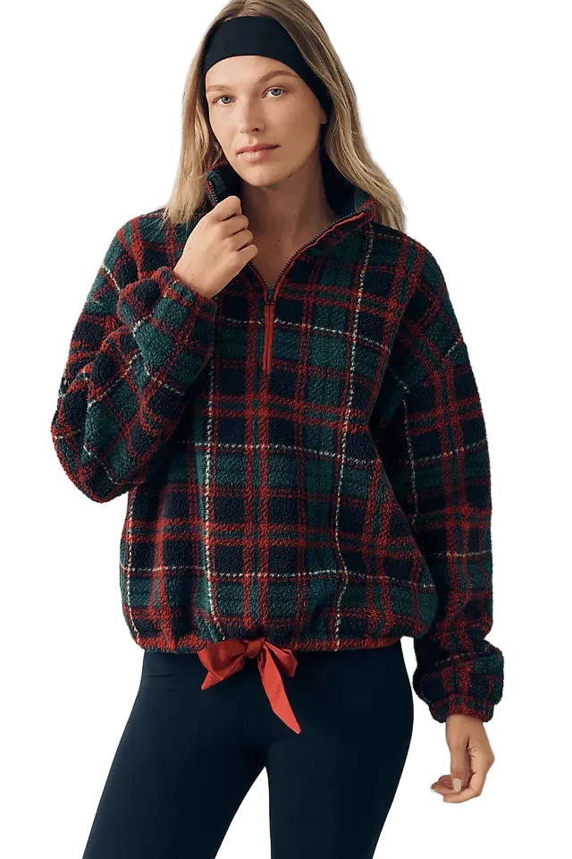 Beach Riot Leona Slopes Sherpa Quarter-Zip Pullover