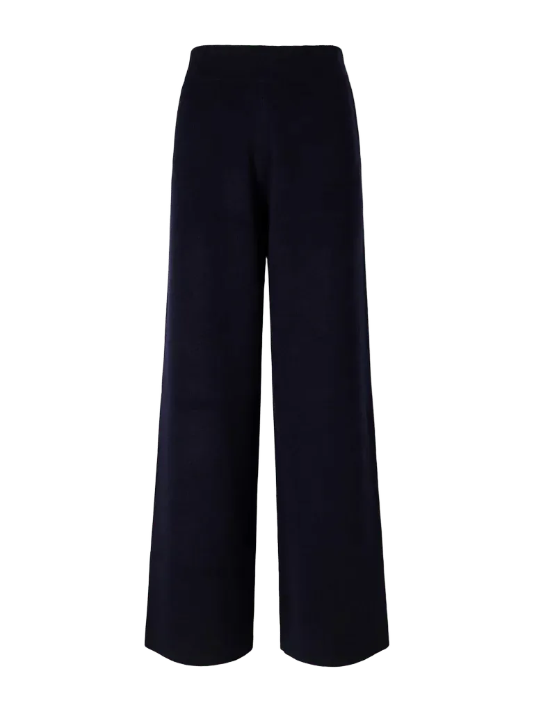 Wool and cashmere-blend wide-leg pants