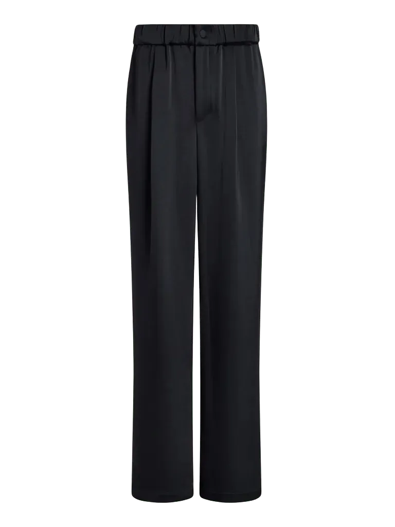 Double Satin Wide Leg Pant Long