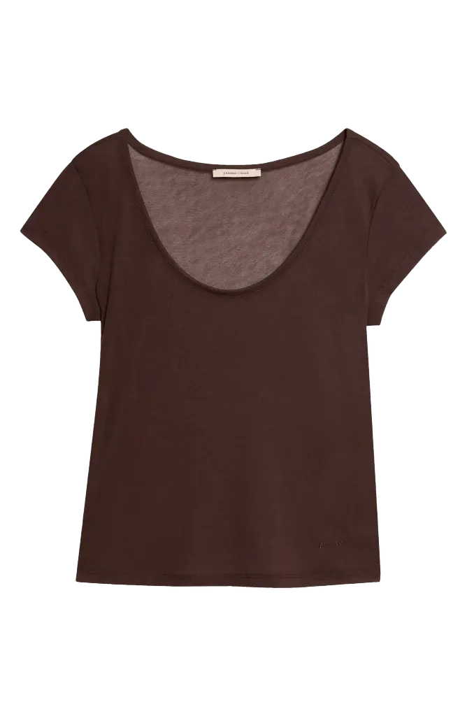 Nela Scoop Neck Jersey T-Shirt