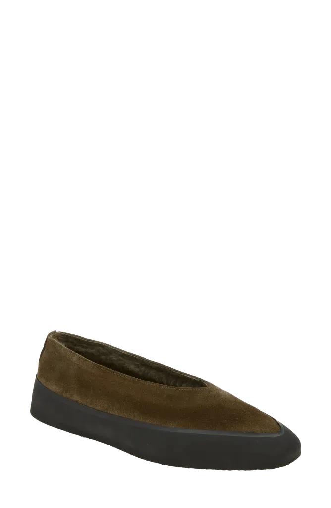 Après Ski Genuine Shearling Lined Ballerina Flat