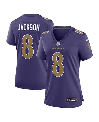 nike womens lamar jackson purple baltimore ravens alternate game jersey