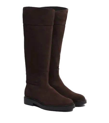 Ride suede knee-high boots