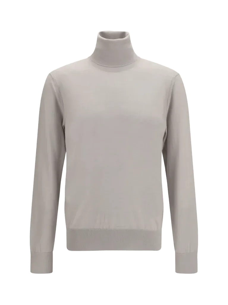 Dolce & Gabbana Cashmere Turtleneck Sweater — Beige